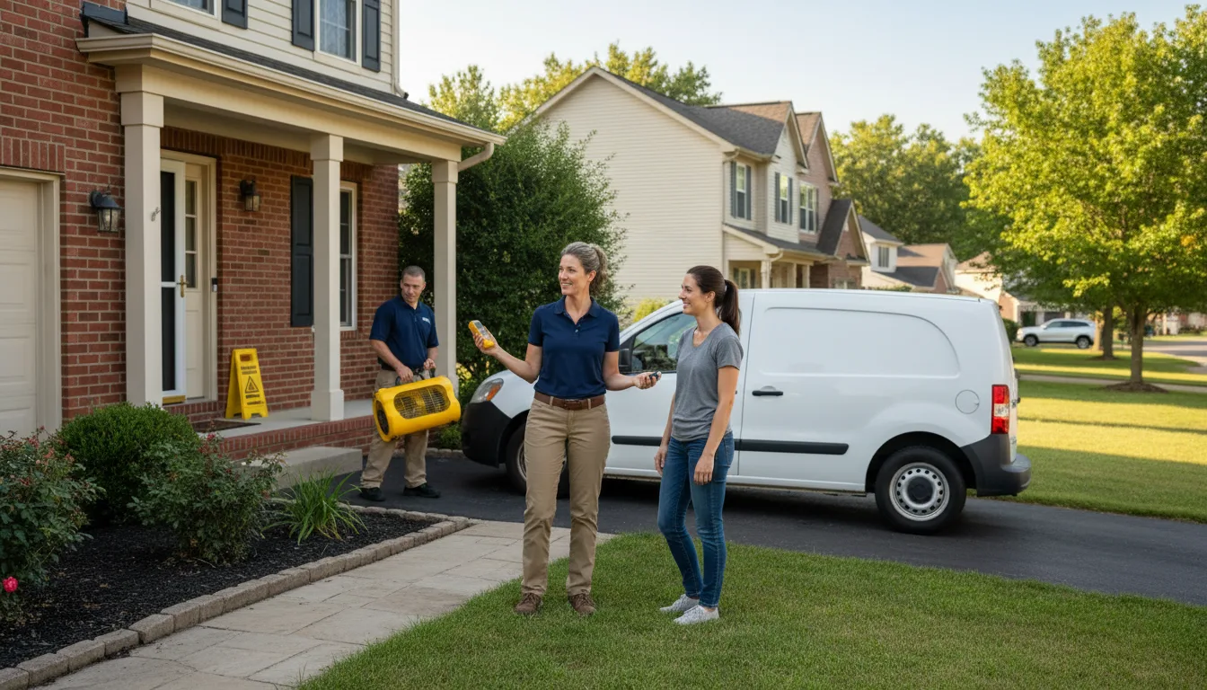 Residential water damage restoration in Burbank, IL